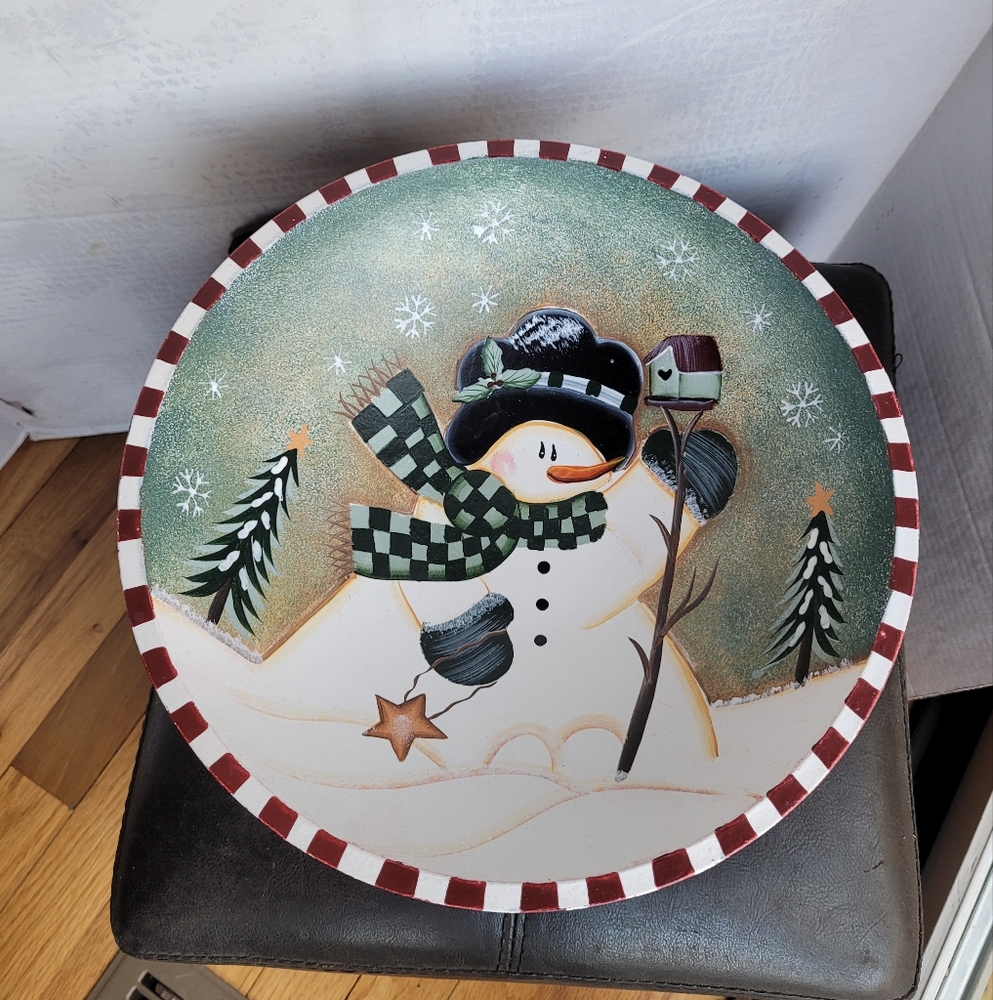 Festive Snowman Decorative Bowl